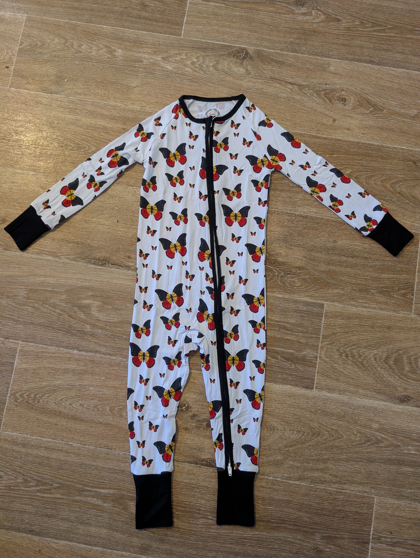 Baby onesies (black yellow and red butterflies)