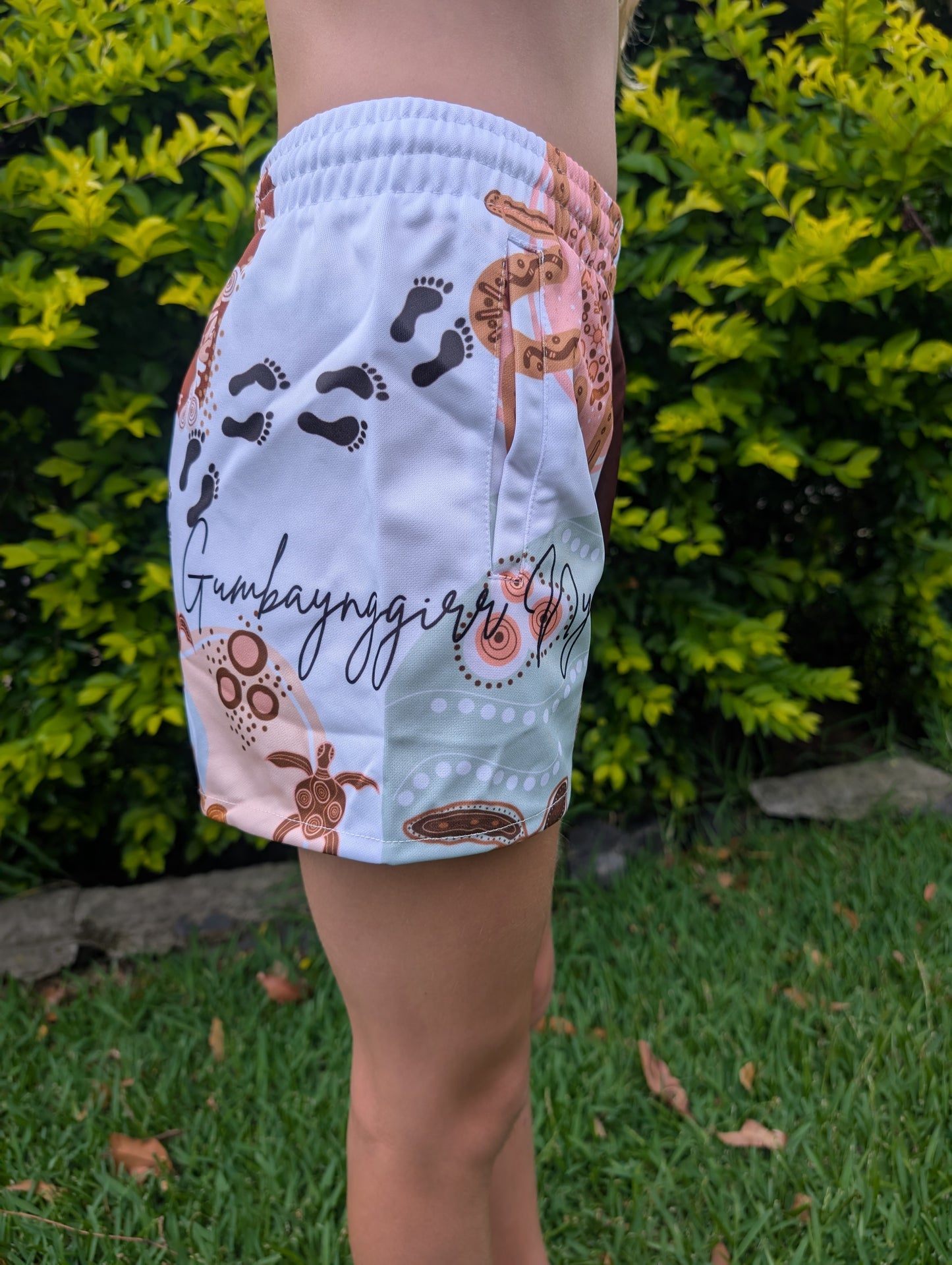 Gumbaynggirr nyami footy shorts